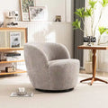Modern Swivel Barrel Chair with 360 Degree Rotation Single Fabric Accent Chair